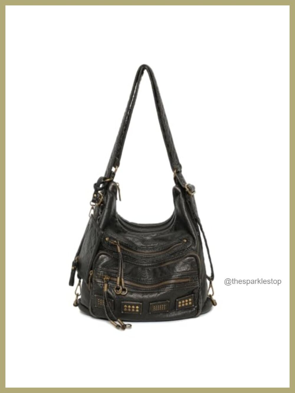 Vegan Leather Y2K Vintage Hobo Bag, Large Capacity Shoulder Purse with Pockets